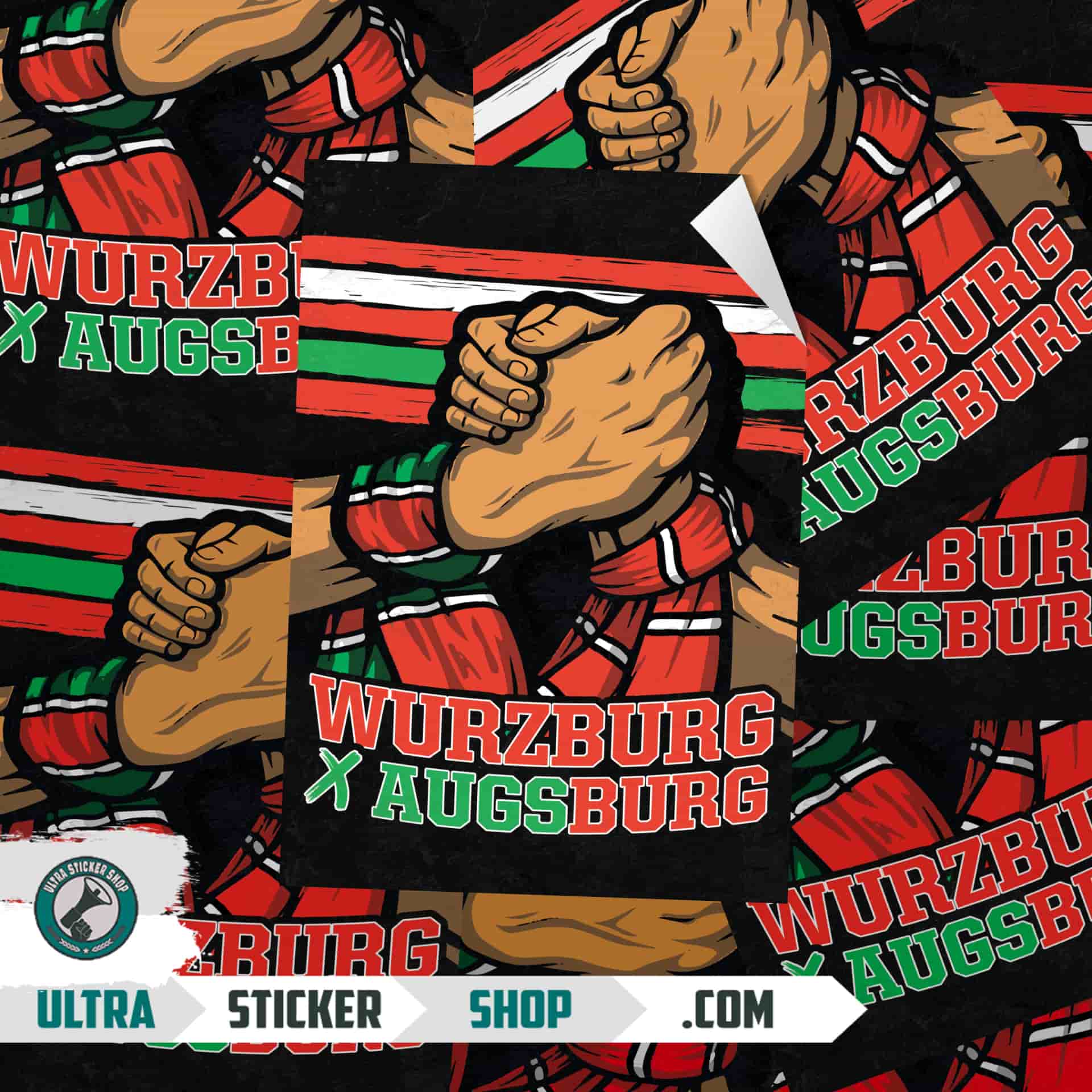 Würzburg X Augsburg Aufkleber