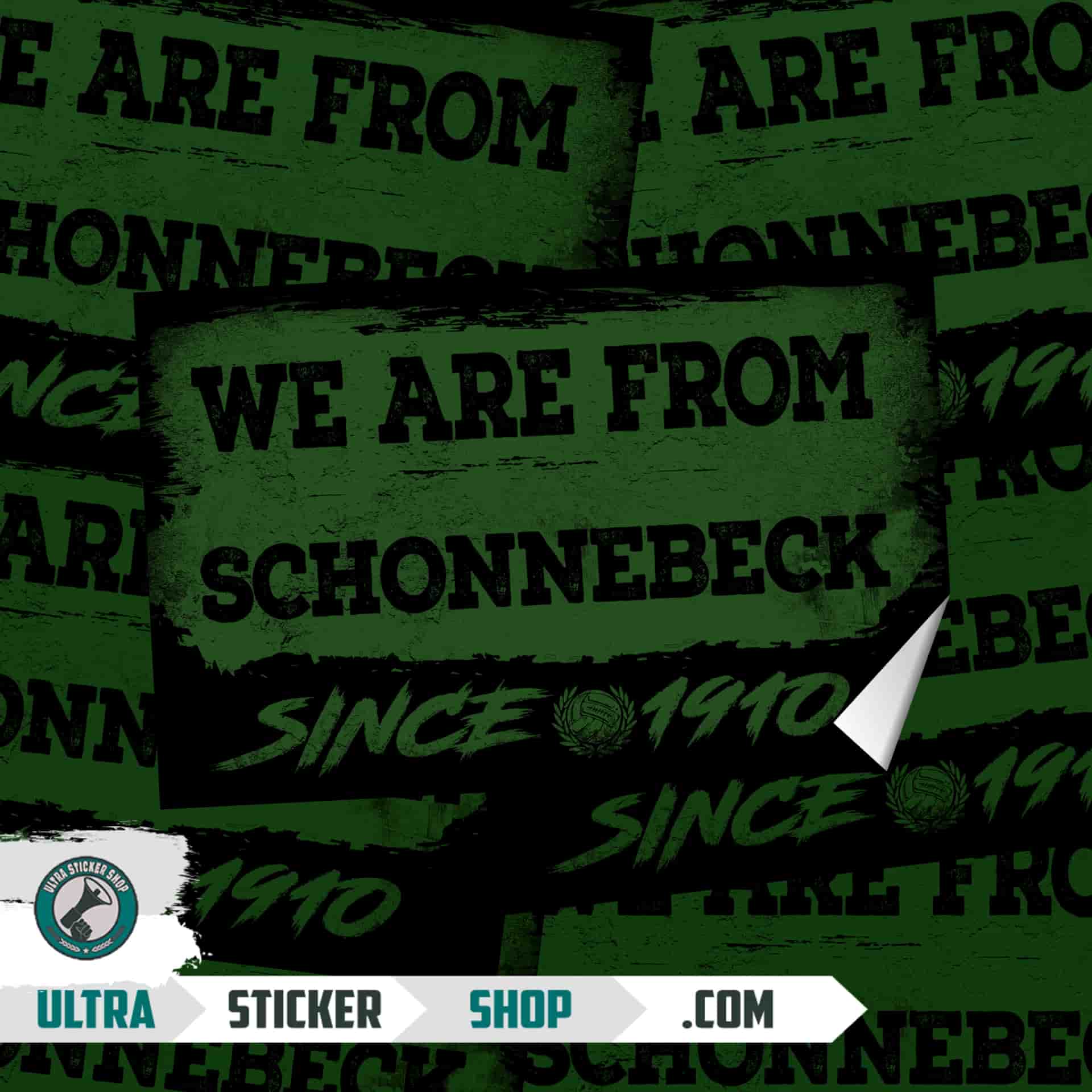 We Are From Schonnebeck 1910 Aufkleber