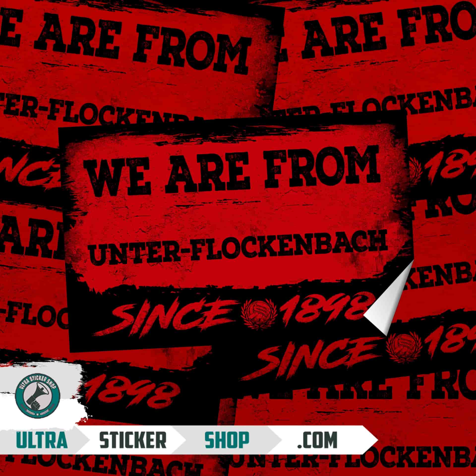 We Are From Unter-Flockenbach 1898 Aufkleber