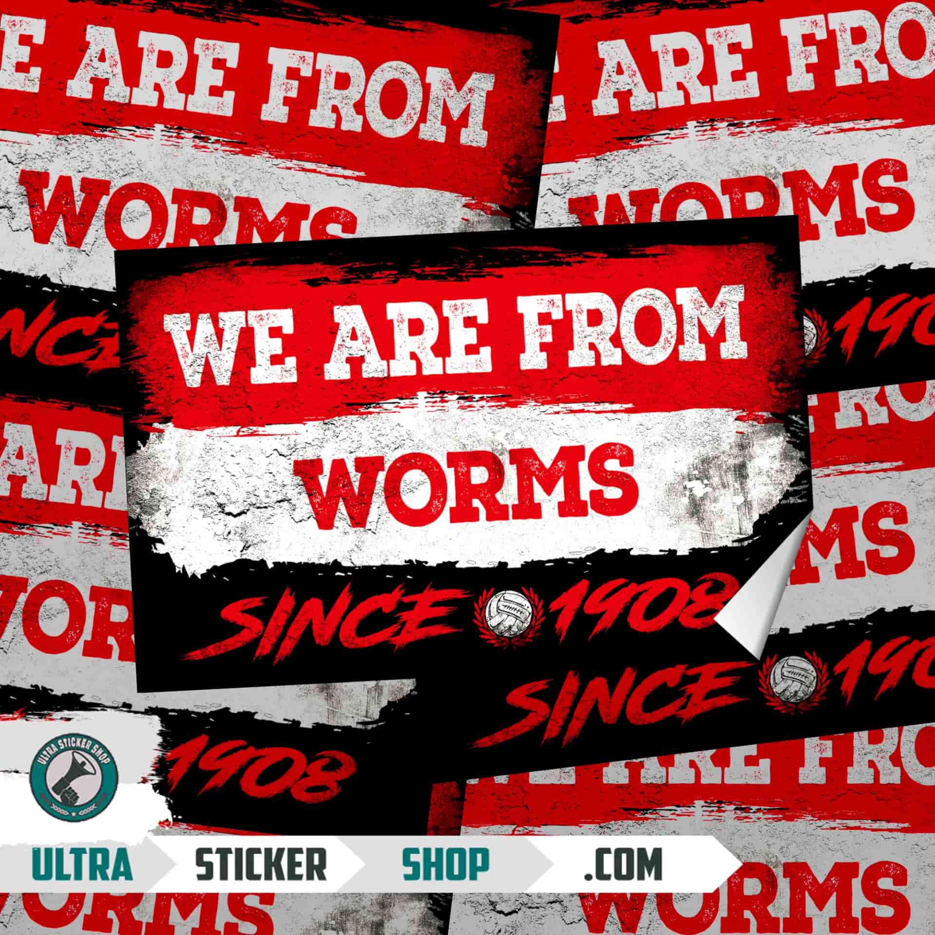 We Are From Worms 1908 Aufkleber