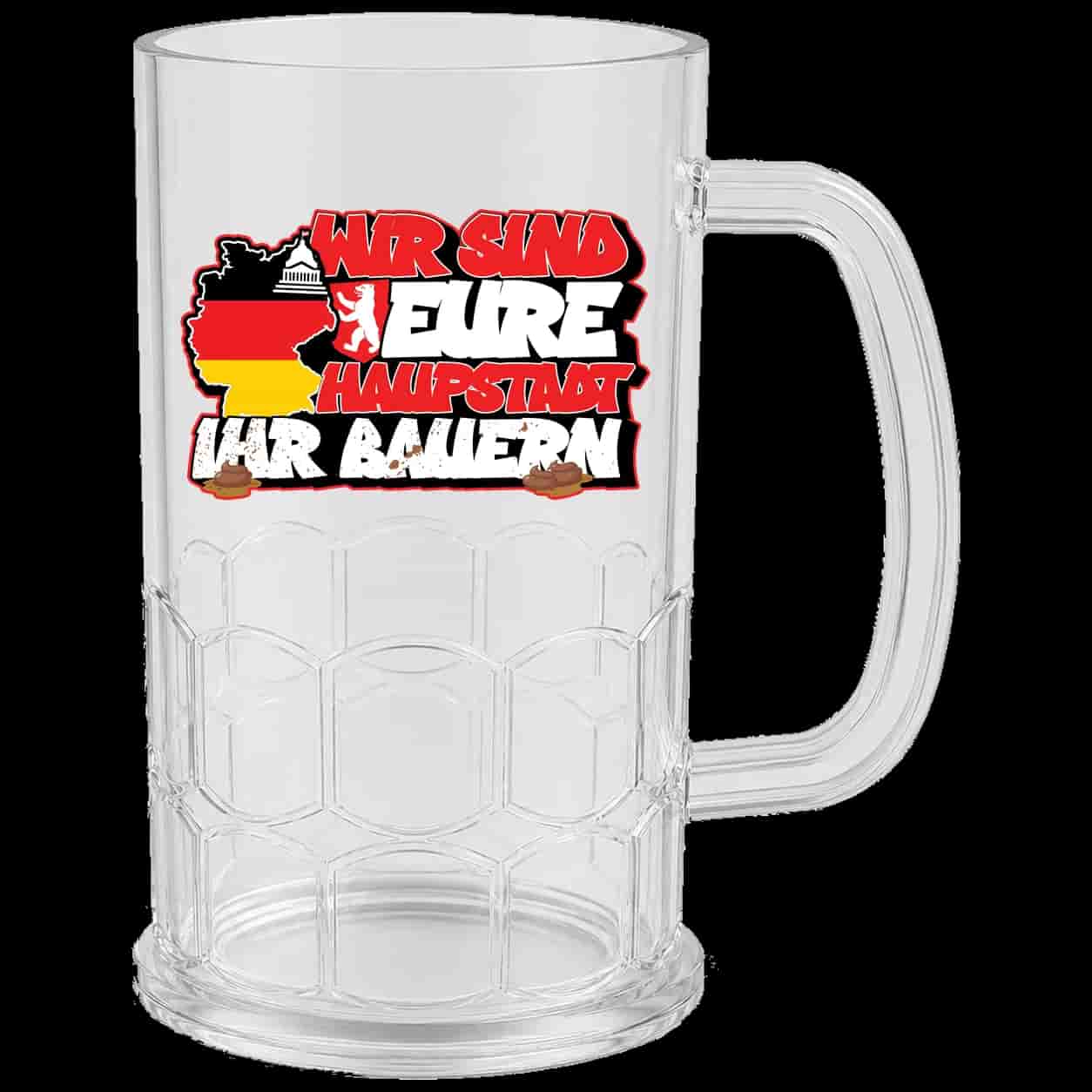 Wir sind eure haupstadt ihr bauern Bierkrug