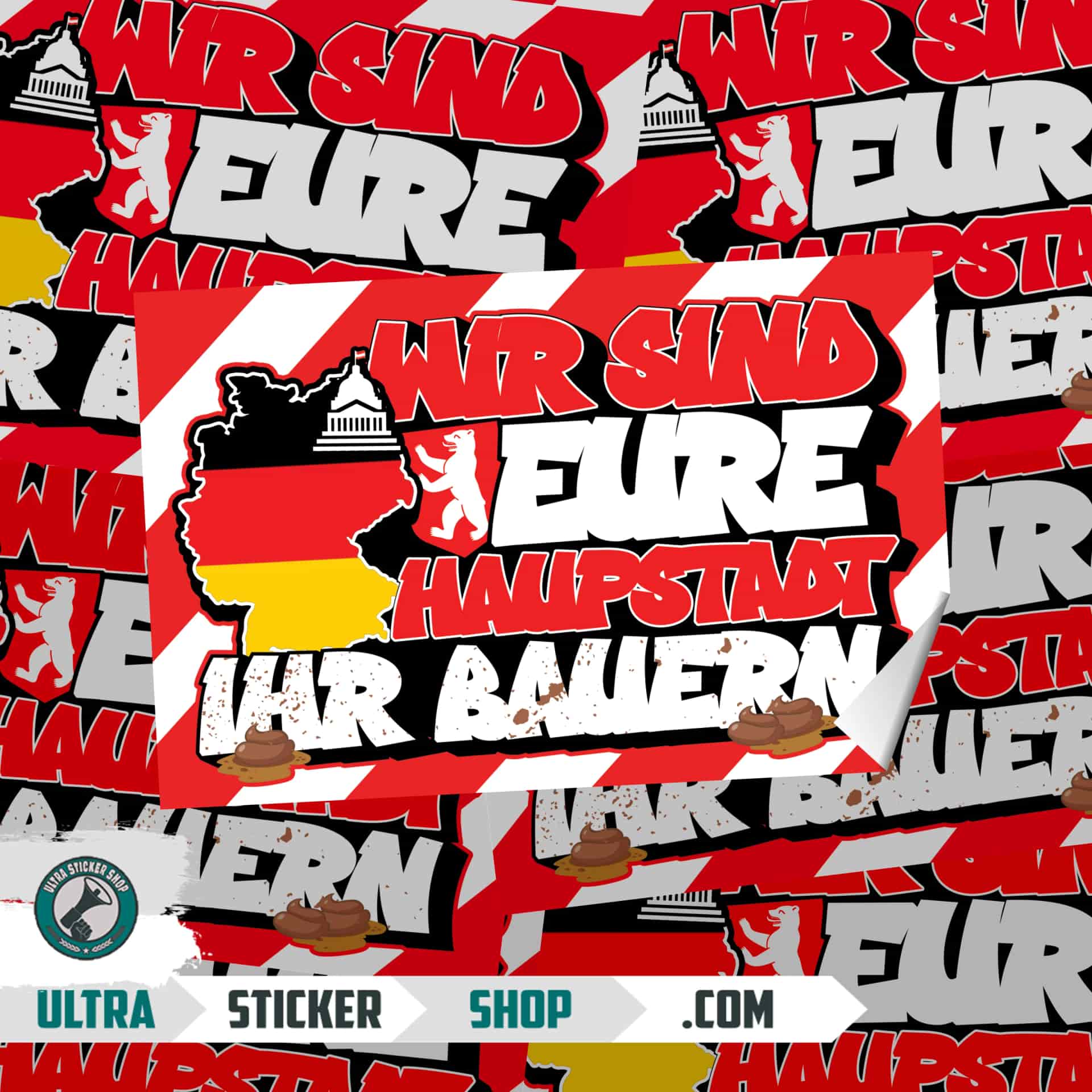 Wir sind eure haupstadt ihr bauern Aufkleber