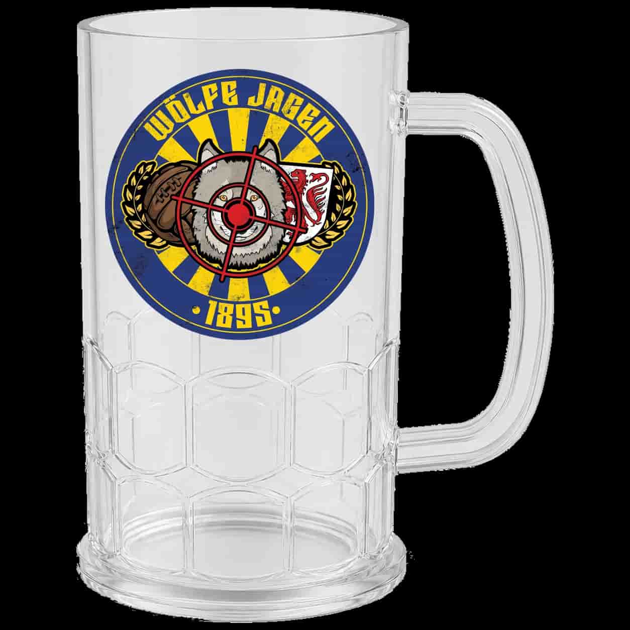 Wölfe jagen Bierkrug