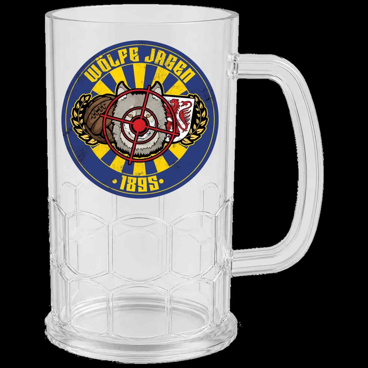 Wölfe jagen Bierkrug