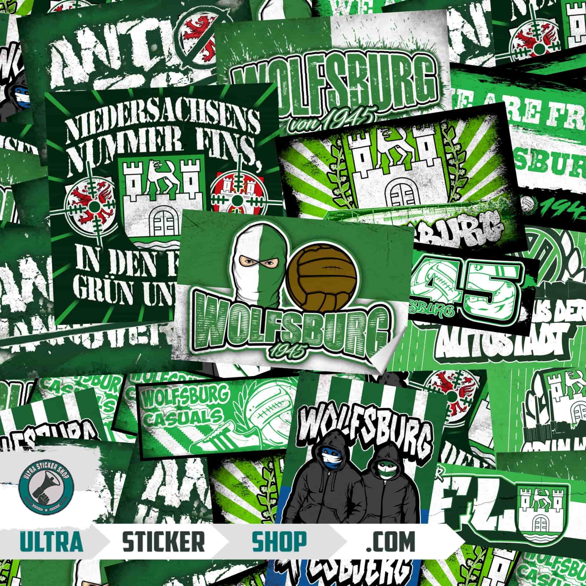 Wolfsburg Aufkleber-Mix