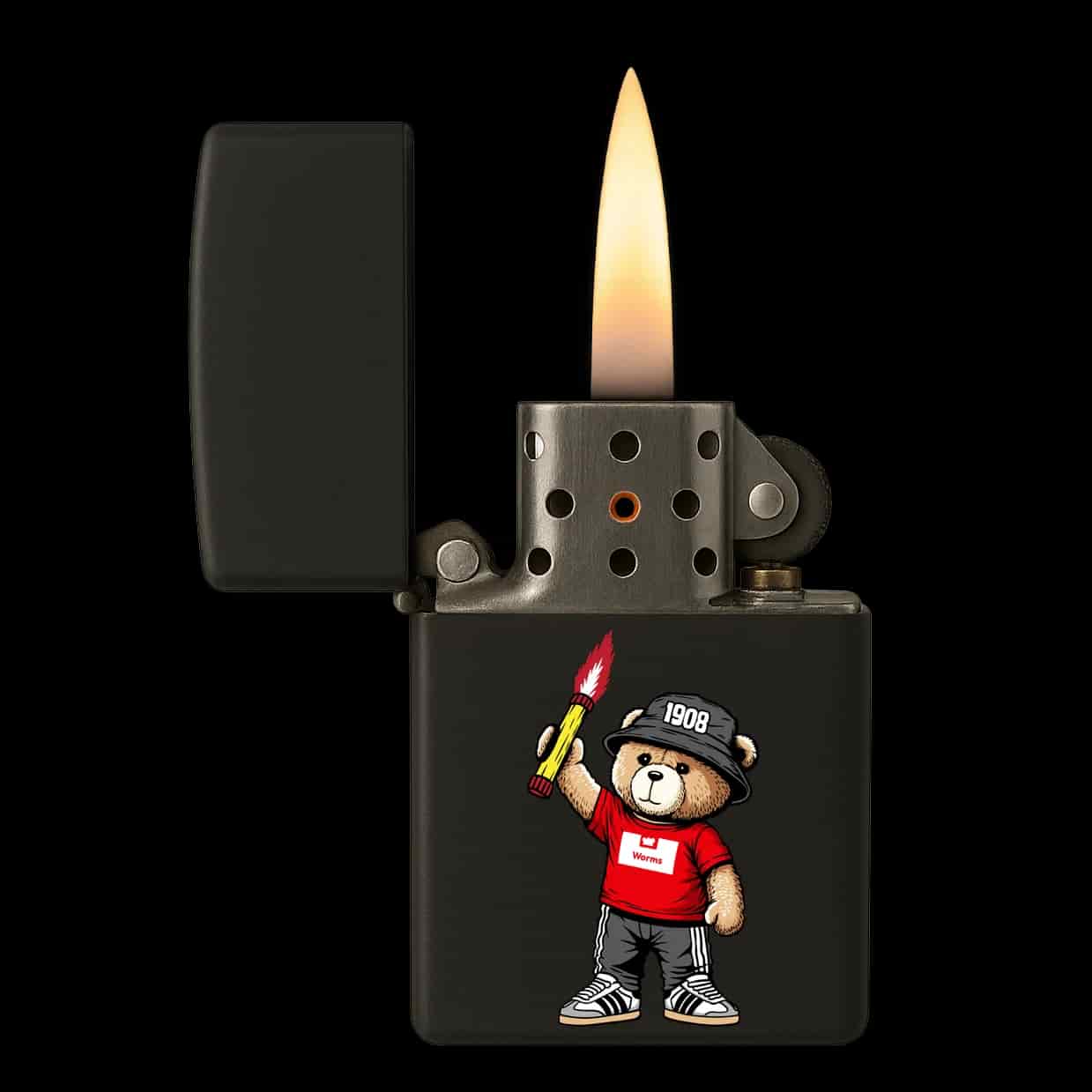 Worms 1908 bear Feuerzeug