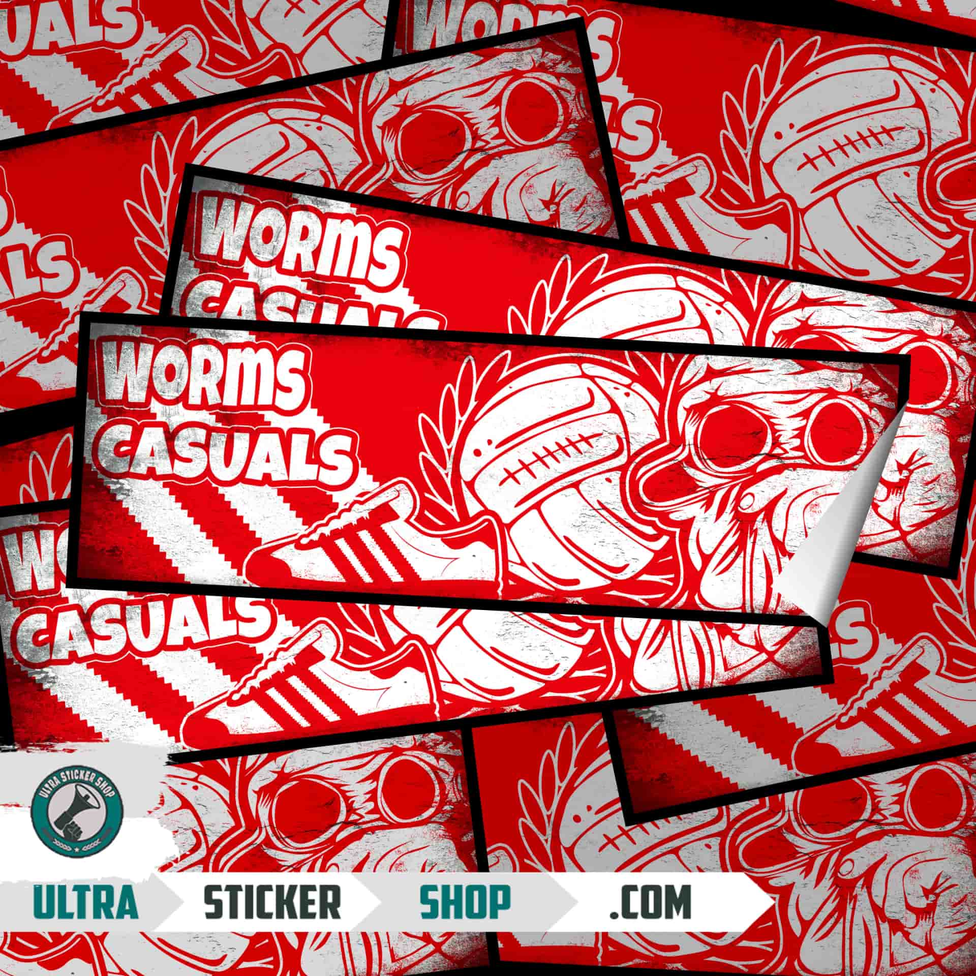 Worms casuals Aufkleber