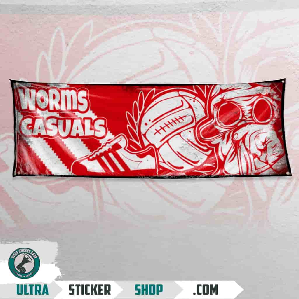 Worms casuals Flagge
